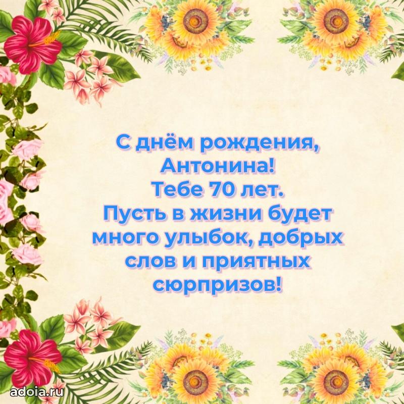 Картинка с юбилеем Антонине 70 лет прикольная