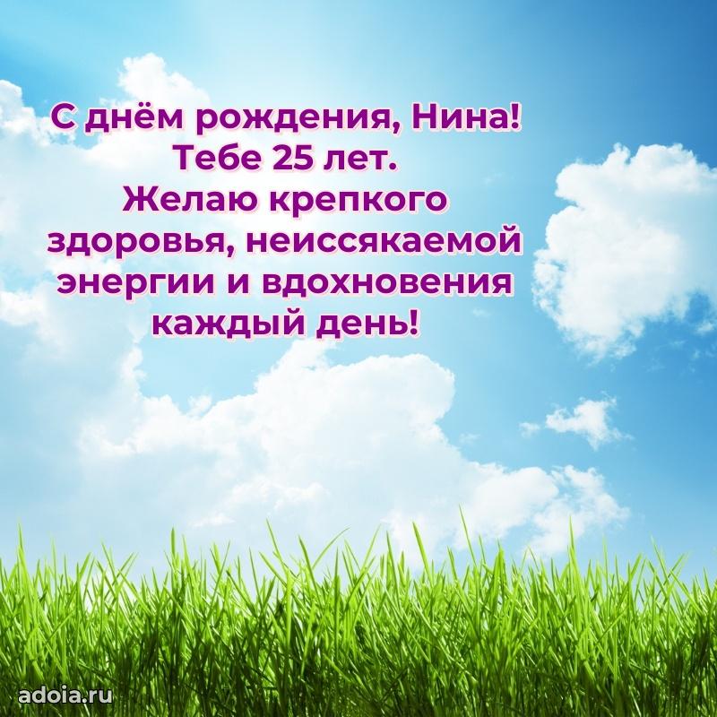 Картинка с юбилеем Нине 25 лет прикольная