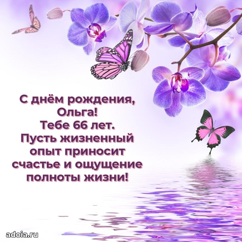 Картинка с юбилеем Ольге 66 лет прикольная