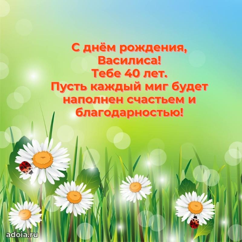 Картинка с юбилеем Василисе 40 лет прикольная