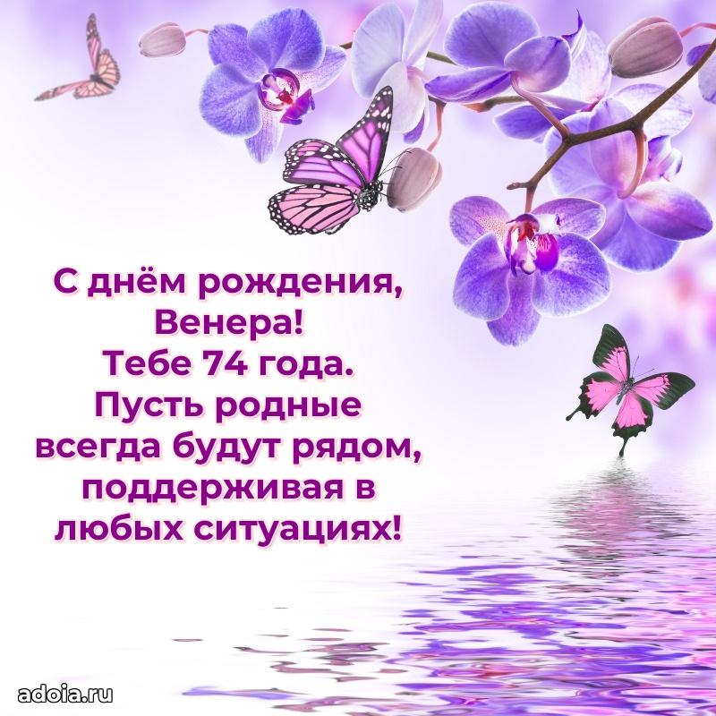 Картинка с юбилеем Венере 74 года прикольная
