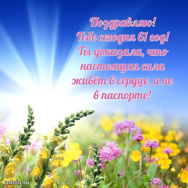 Мерцающие прикольные открытки жене 61 год