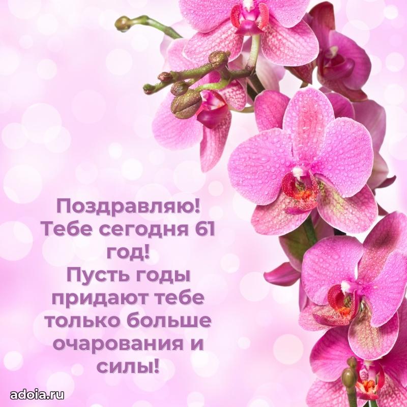 Современные мерцающие поздравления жене 61 год