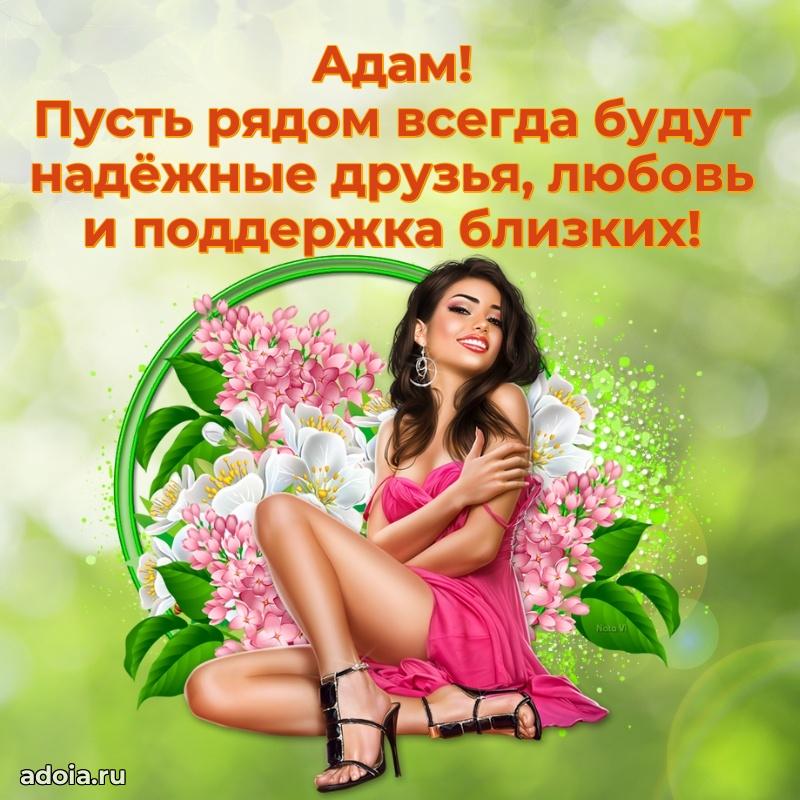 Поздравить друга с др Адаму