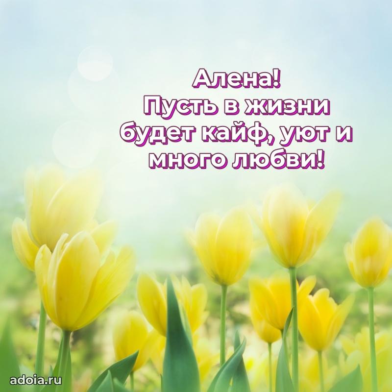 Яркая гифка Алене с днем рождения