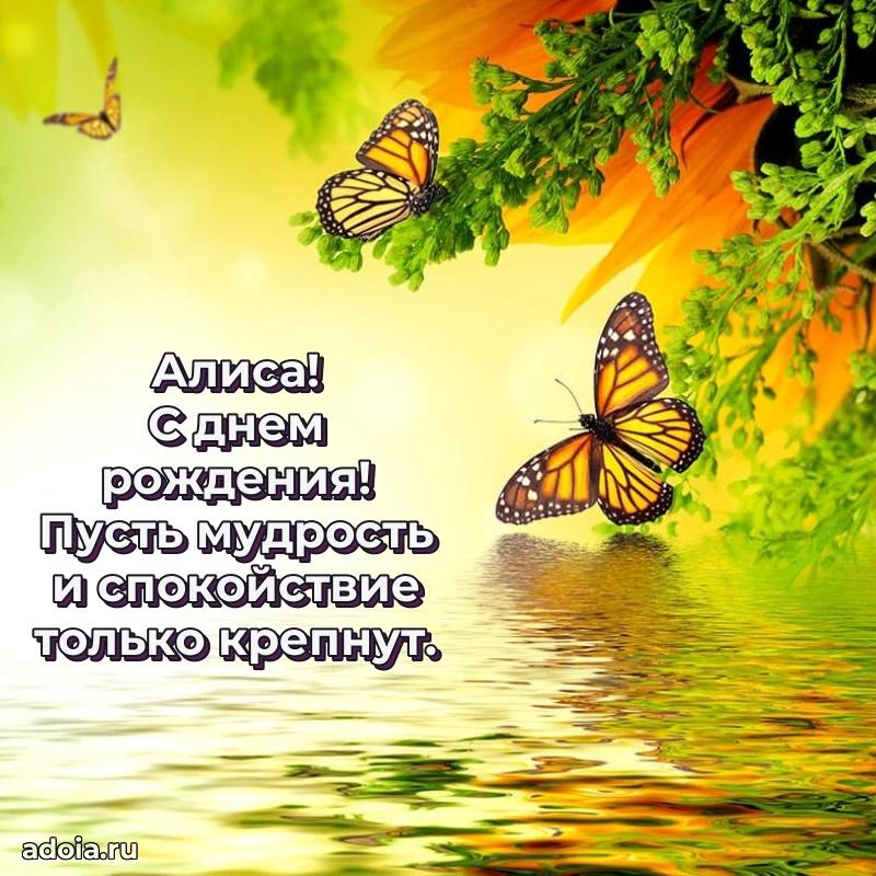 Яркая гифка Алисе с днем рождения