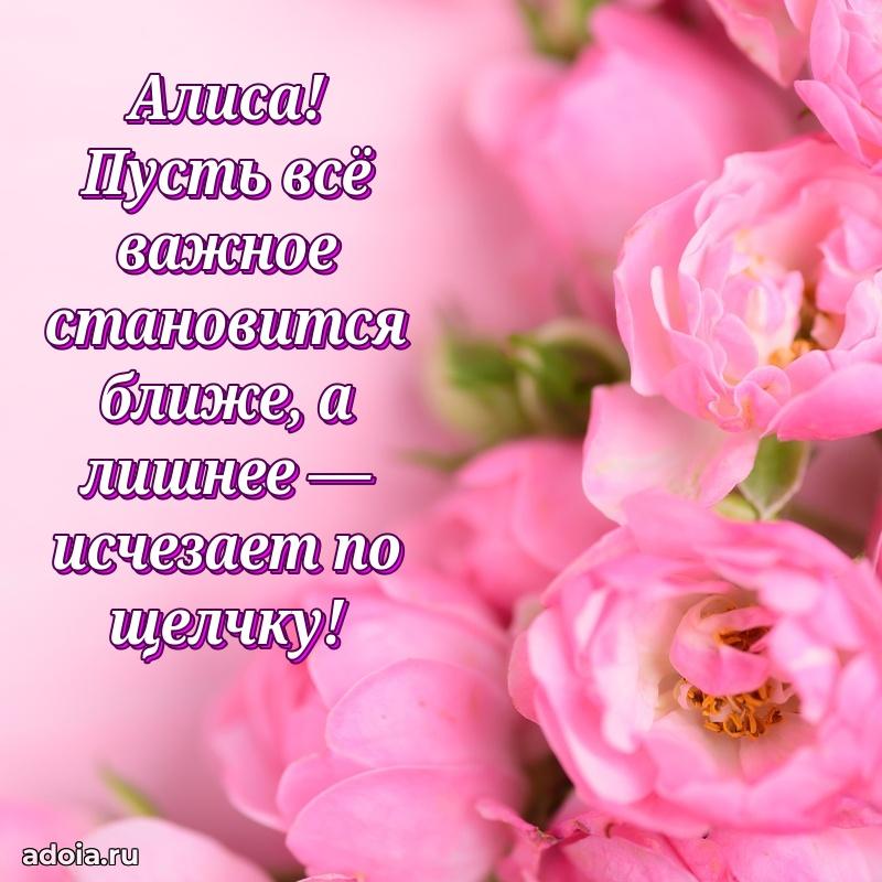 Яркая гифка Алисе с днем рождения