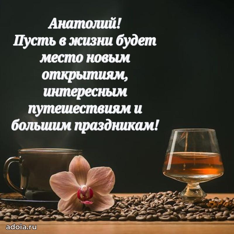 Мерцающая картинка Анатолию с днем рождения
