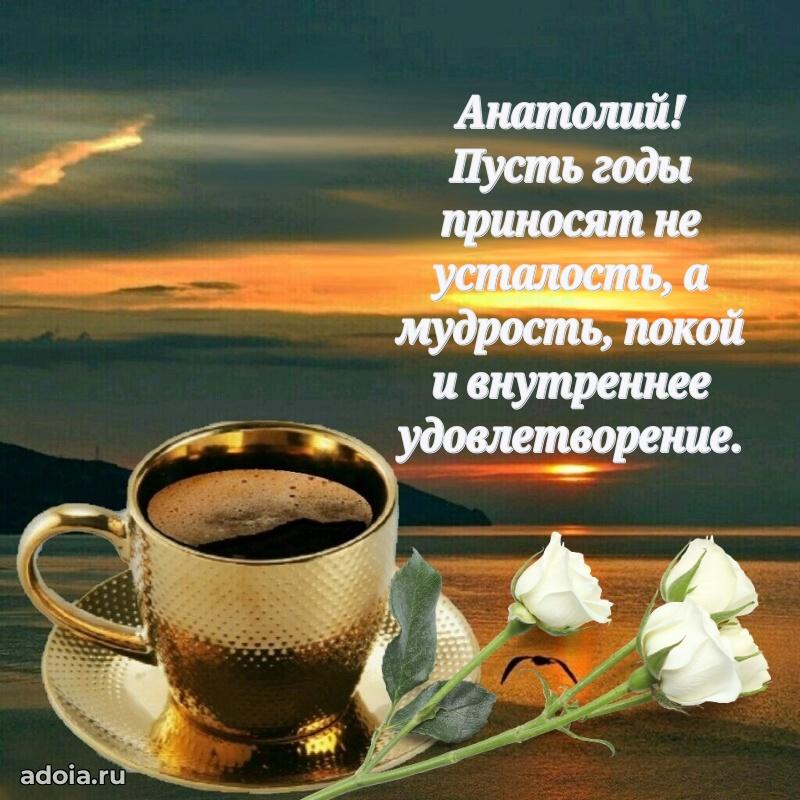 Мерцающая картинка Анатолию с днем рождения