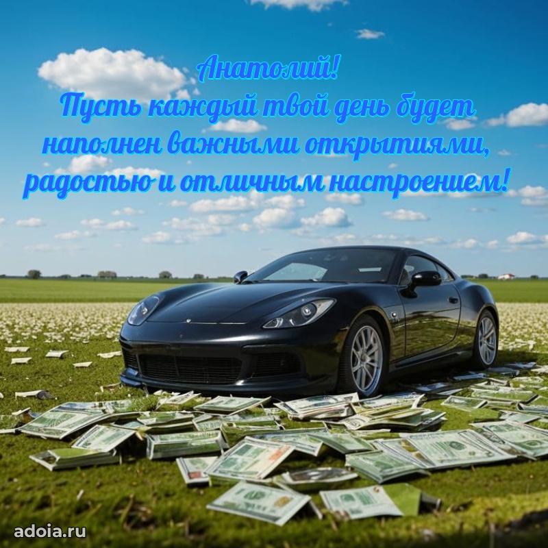 Открытка Анатолию праздничная
