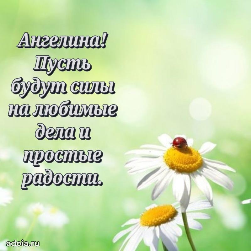 Открытка для ватсап с днем рождения Ангелине