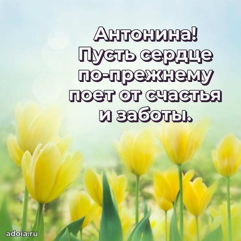 Поздравление женщине Антонине