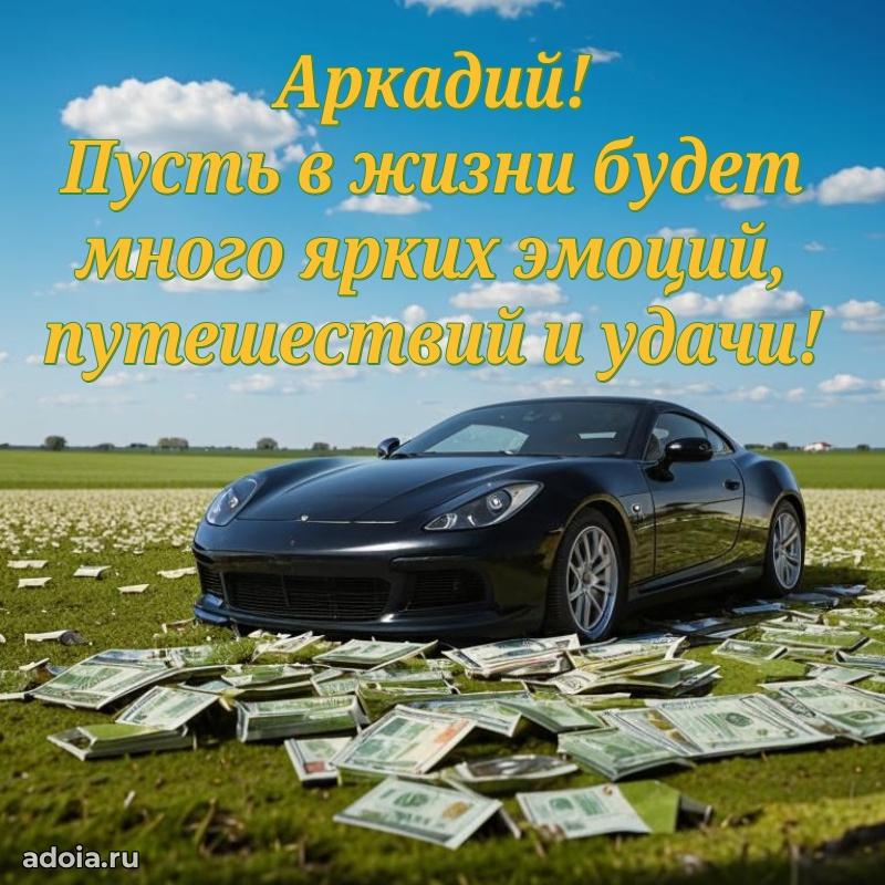 Новые открытки с днем рождения праздничные Аркадию