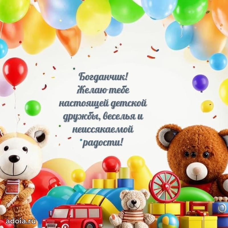 Открытка Богдану ребенку