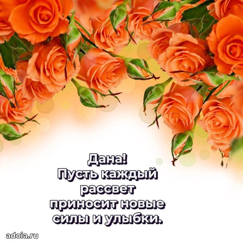 Открытка для ватсап с днем рождения Дане