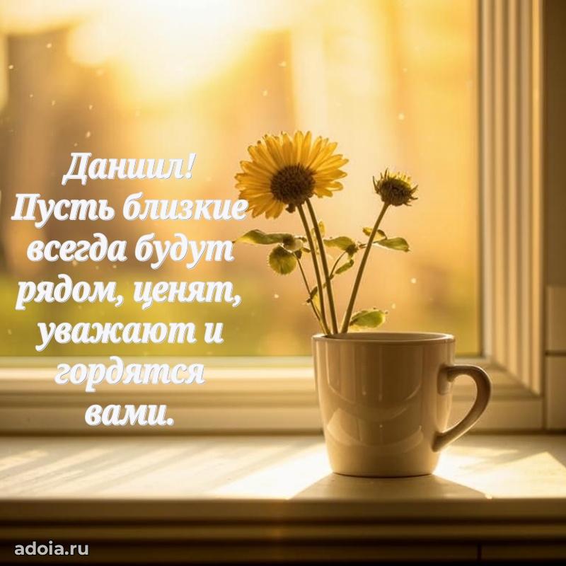 Мерцающая картинка Даниилу с днем рождения