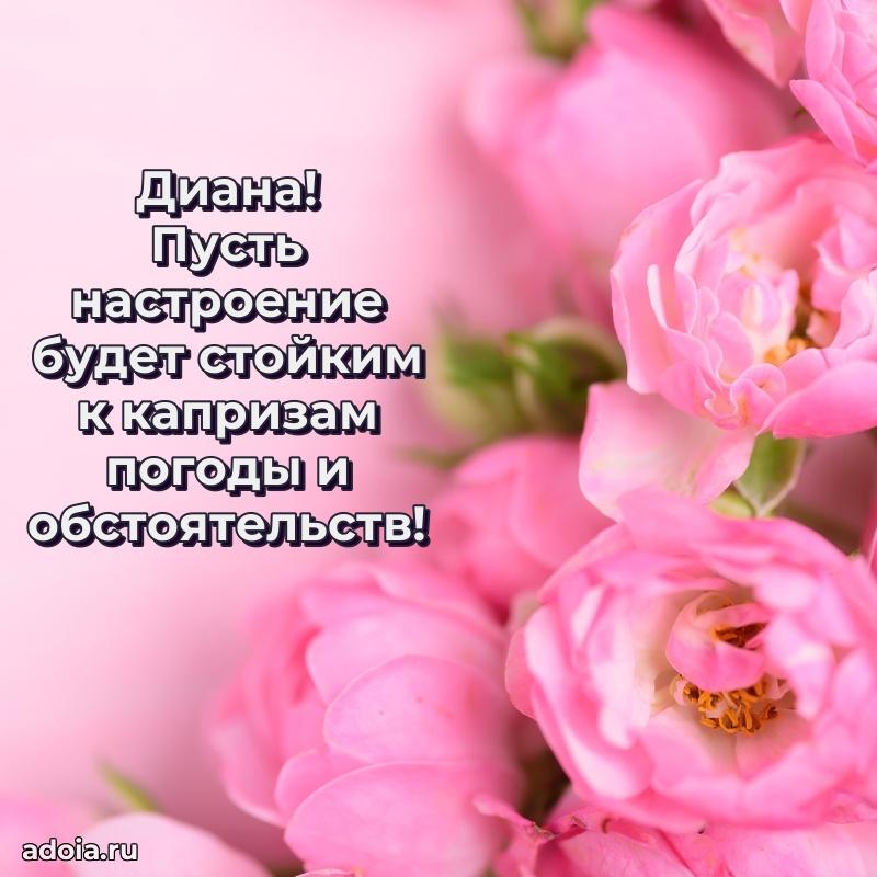Открытка для ватсап с днем рождения Диане