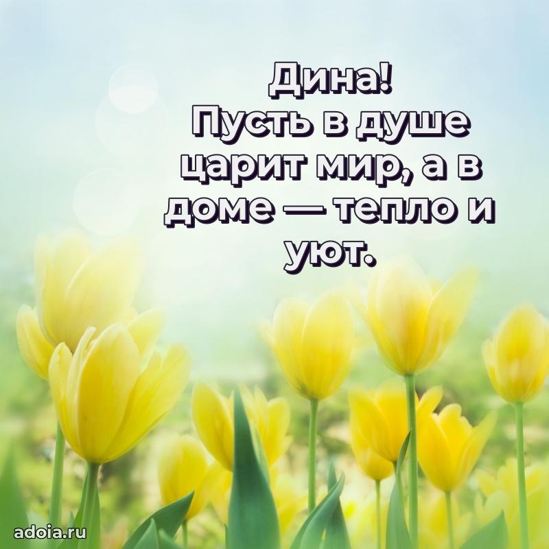 Открытка Дине праздничная