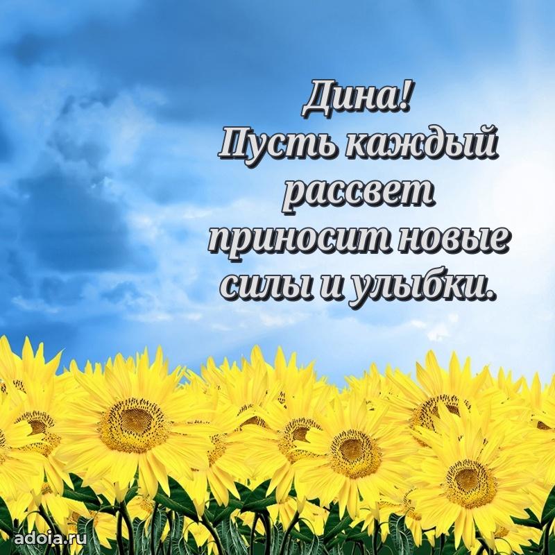 Яркая гифка Дине с днем рождения