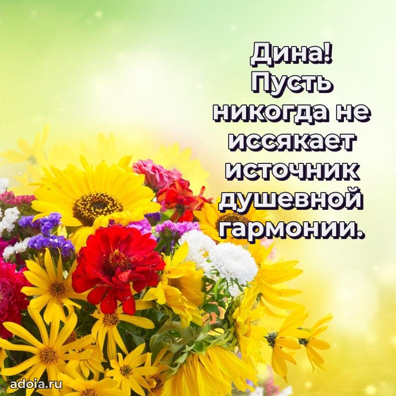 Новые открытки с днем рождения праздничные Дине