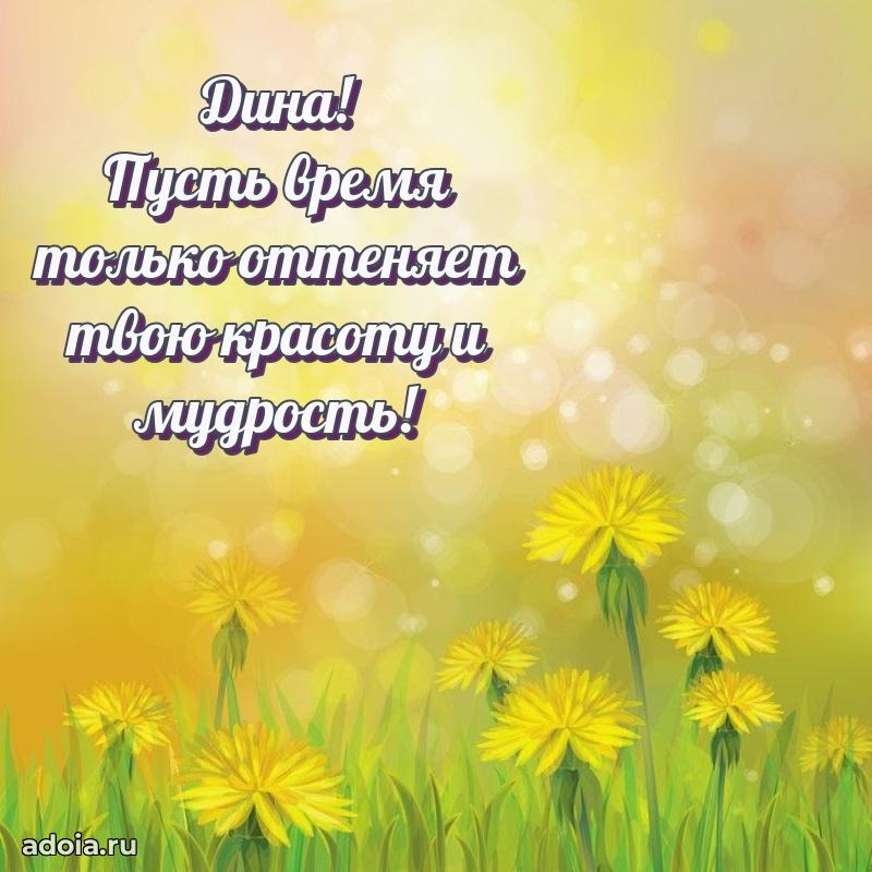 Поздравление женщине Дине