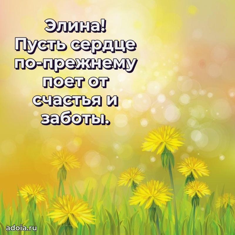 Поздравление женщине Элине