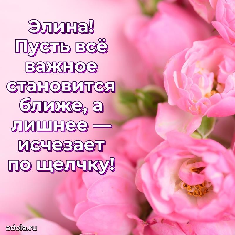 Поздравление женщине Элине