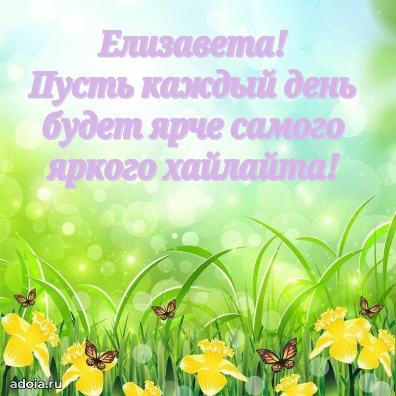 Открытка Елизавете праздничная