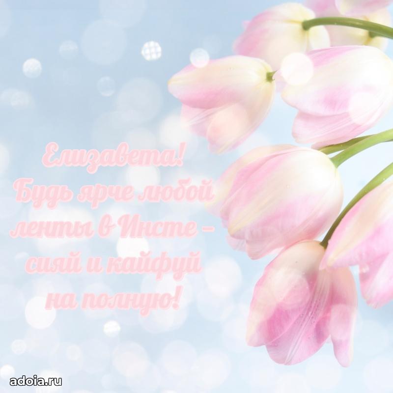 Открытка с пожеланиями Елизавете для ватсапа