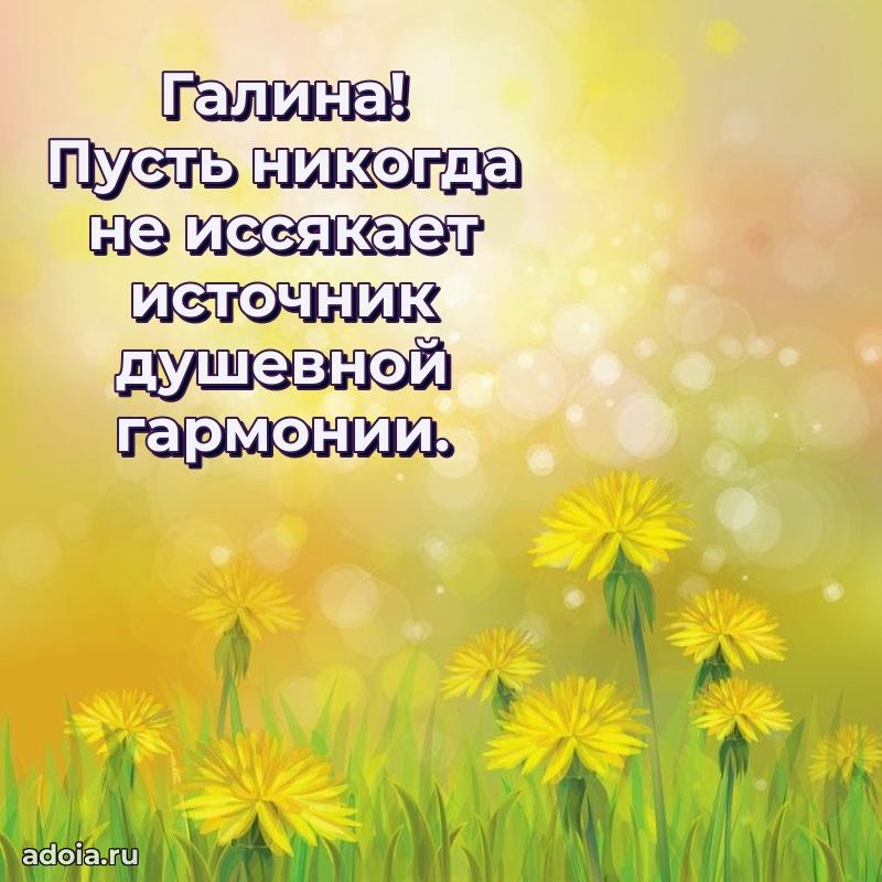 Открытка с пожеланиями Галине для ватсапа