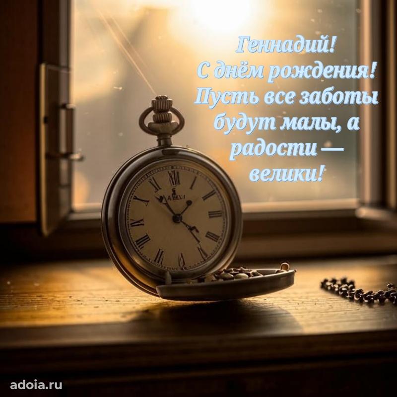 Мерцающая картинка Геннадию с днем рождения