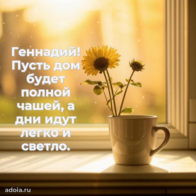 Яркая гифка Геннадию с днем рождения