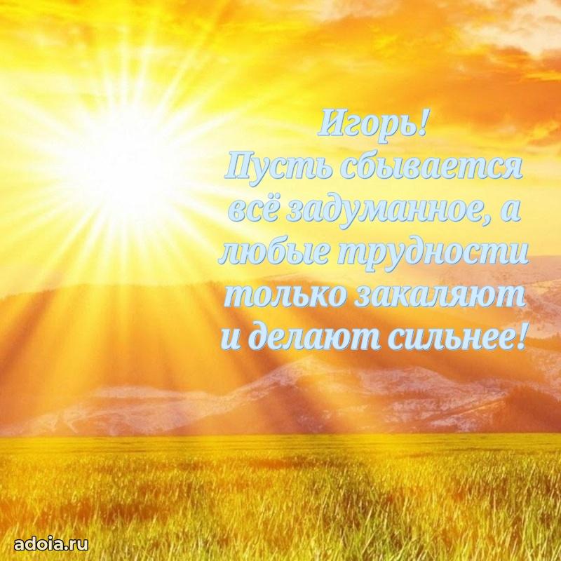 Пожелания трогательные Игорю