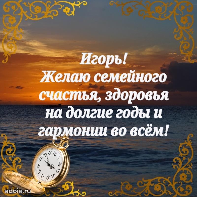 Мерцающая картинка сыну Игорю с днем рождения