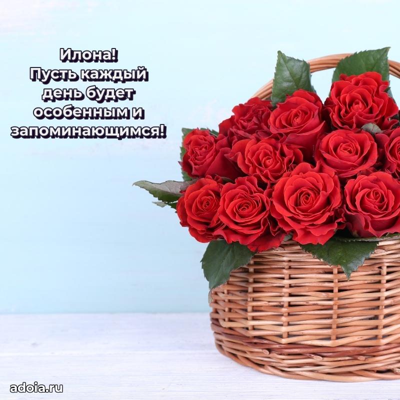 Мерцающая картинка Илоне с днем рождения