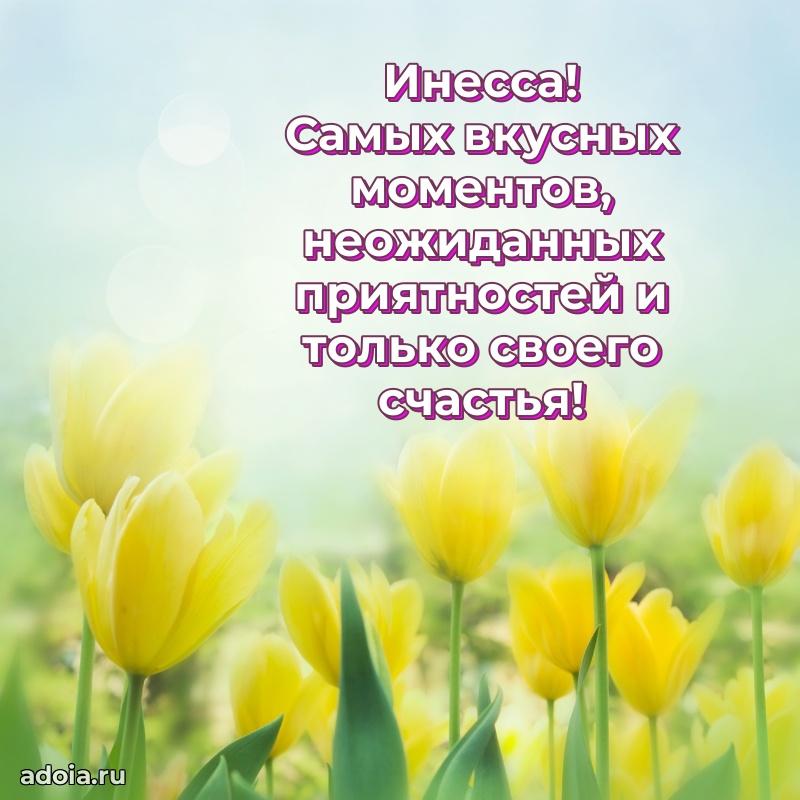 Поздравить подругу с др Инессе