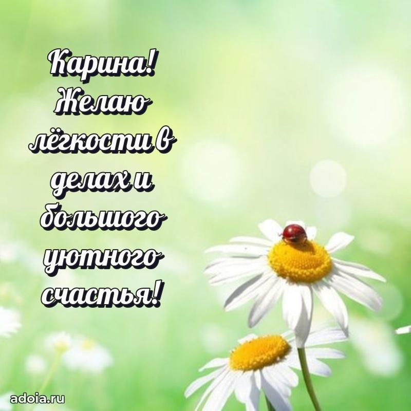 Открытка Карине праздничная