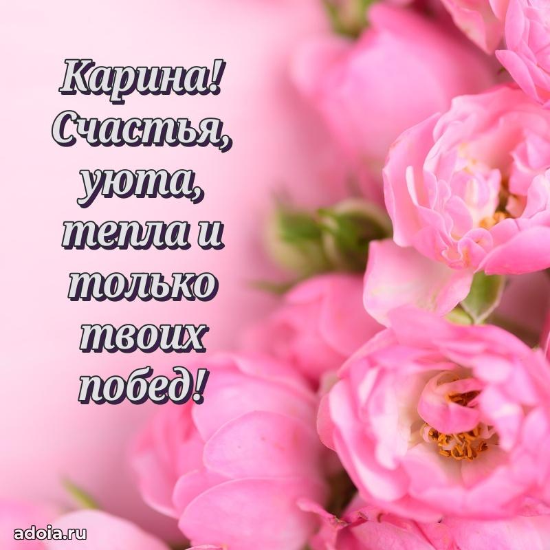 Яркая гифка Карине с днем рождения