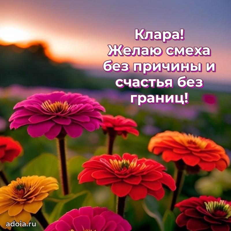 Поздравить подругу с др Кларе