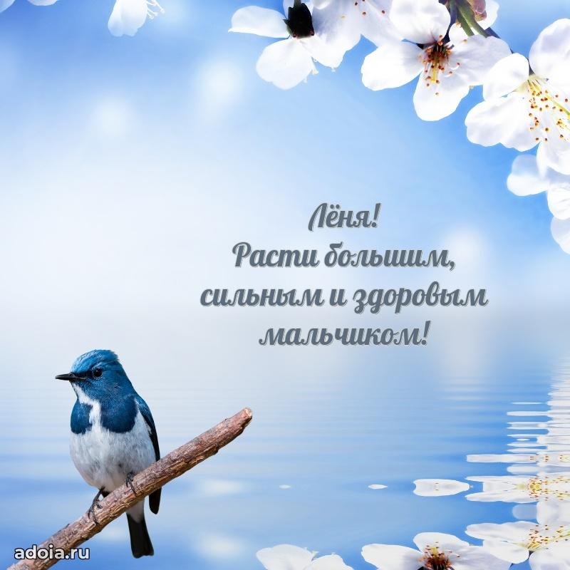 Открытка с пожеланиями Леониду для ватсапа
