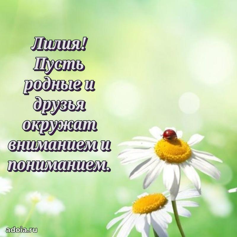 Поздравление Лилии праздничные своими словами в прозе