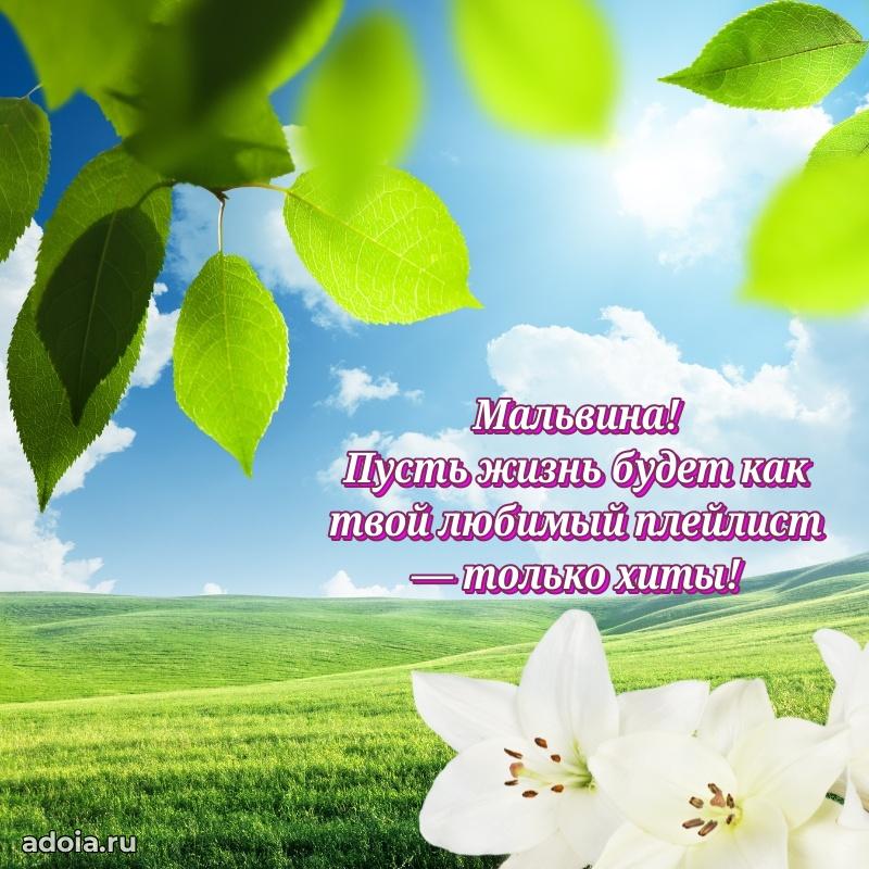 Яркая гифка Мальвине с днем рождения