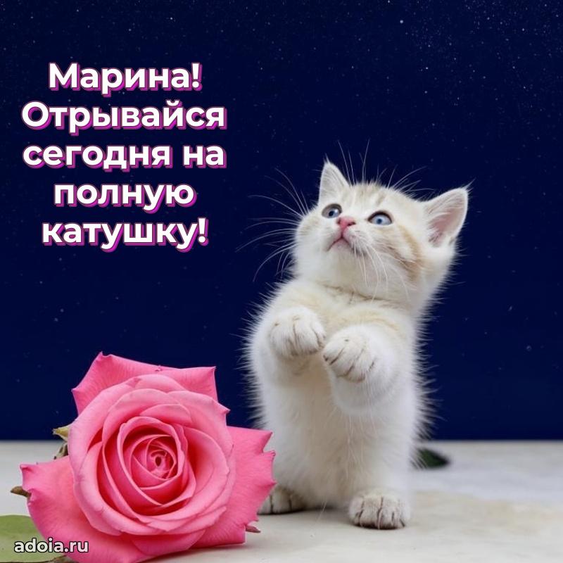 Открытка Марине праздничная