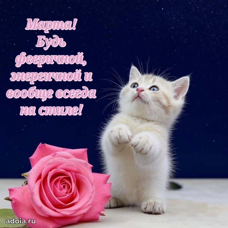 Новые открытки с днем рождения праздничные Марте