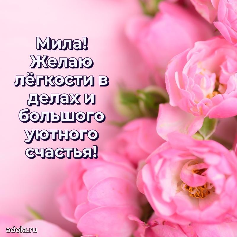 Новые открытки с днем рождения праздничные Миле