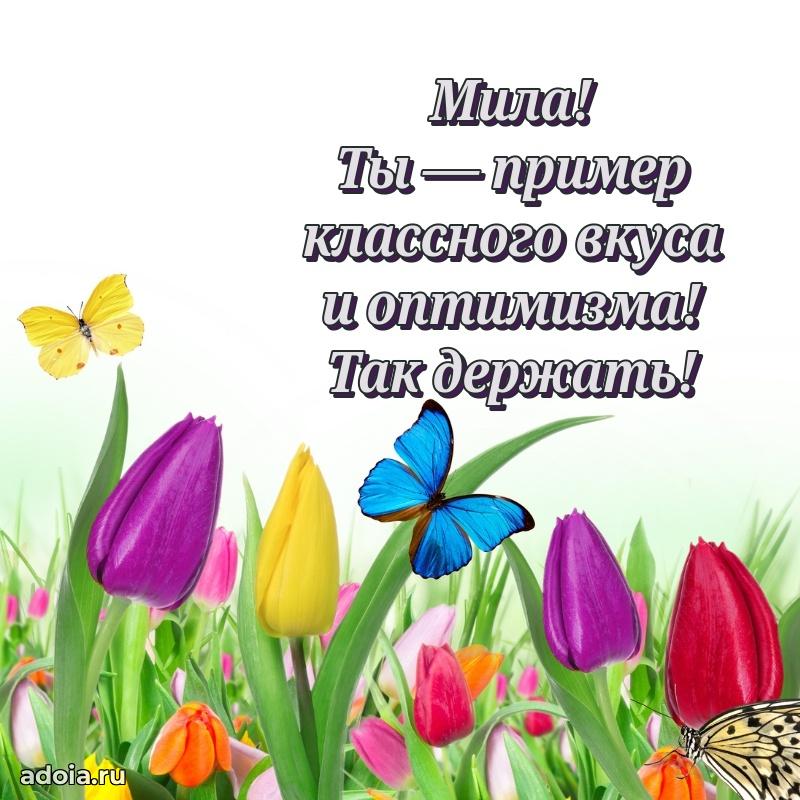 Мерцающая картинка Миле с днем рождения