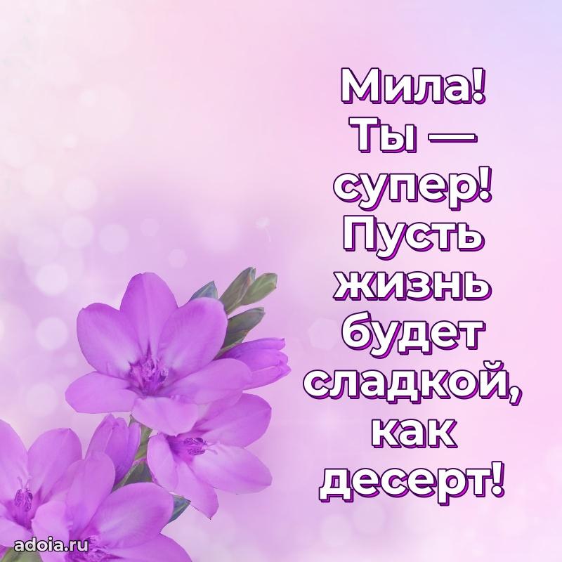 Поздравить подругу с др Миле