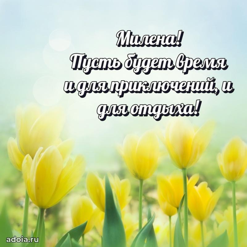 Открытка для ватсап с днем рождения Милене