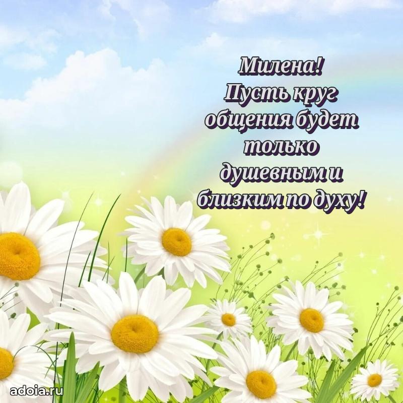 Открытка Милене праздничная