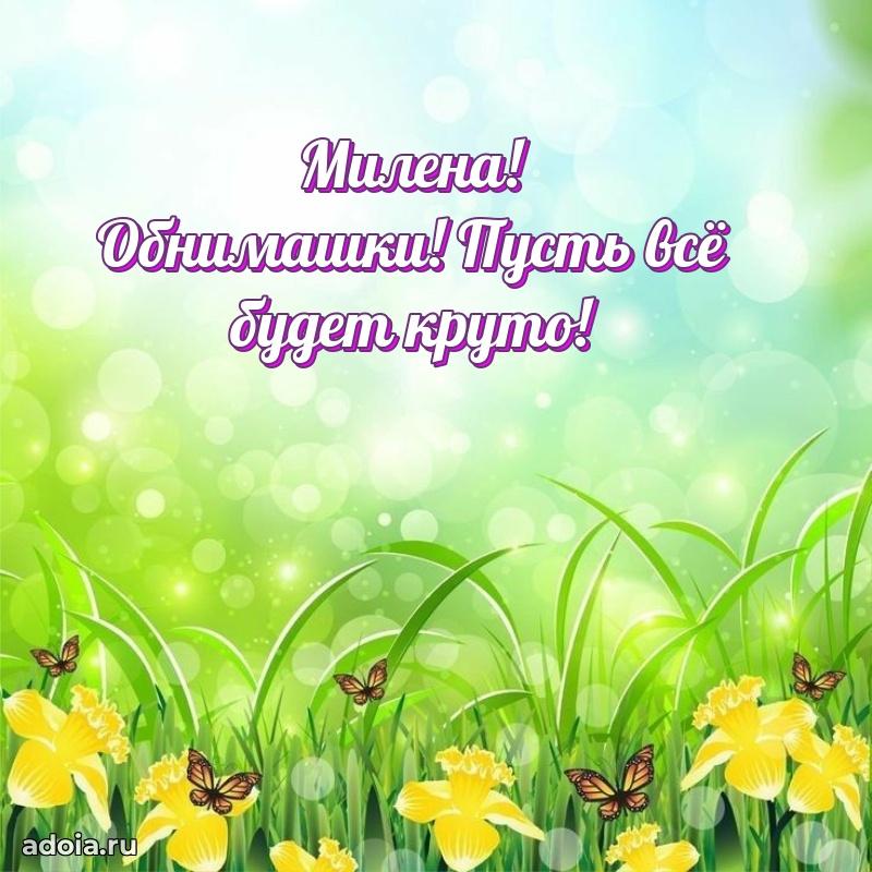 Открытка Милене праздничная